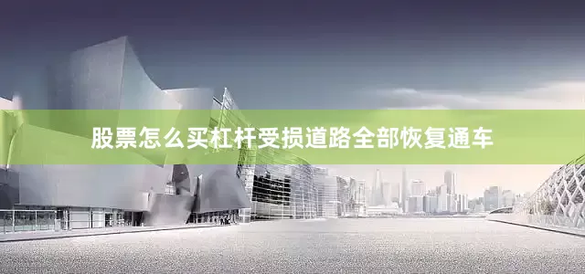 股票怎么买杠杆受损道路全部恢复通车